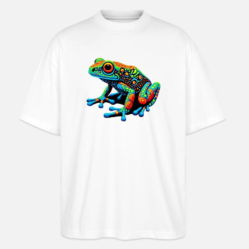 Grenouille - T-shirt bio Blaster 2.0 coupe oversize Stanley/Stella Unisexe - blanc