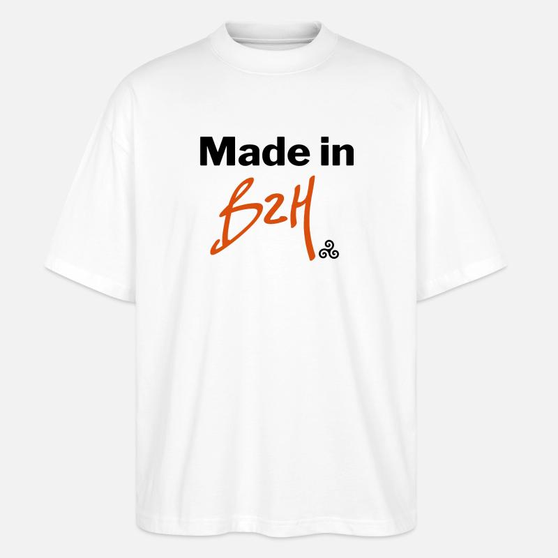 Hergestellt in BZH - Stanley/Stella Oversized Unisex Bio T-Shirt Blaster 2.0 - Weiß
