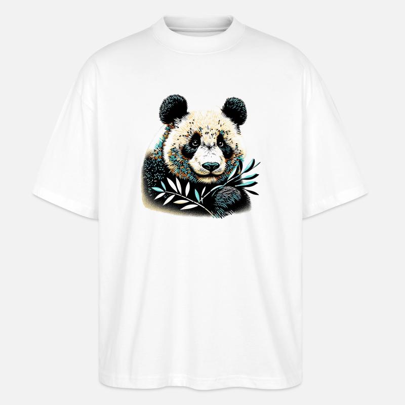 Panda - T-shirt bio Blaster 2.0 coupe oversize Stanley/Stella Unisexe - blanc