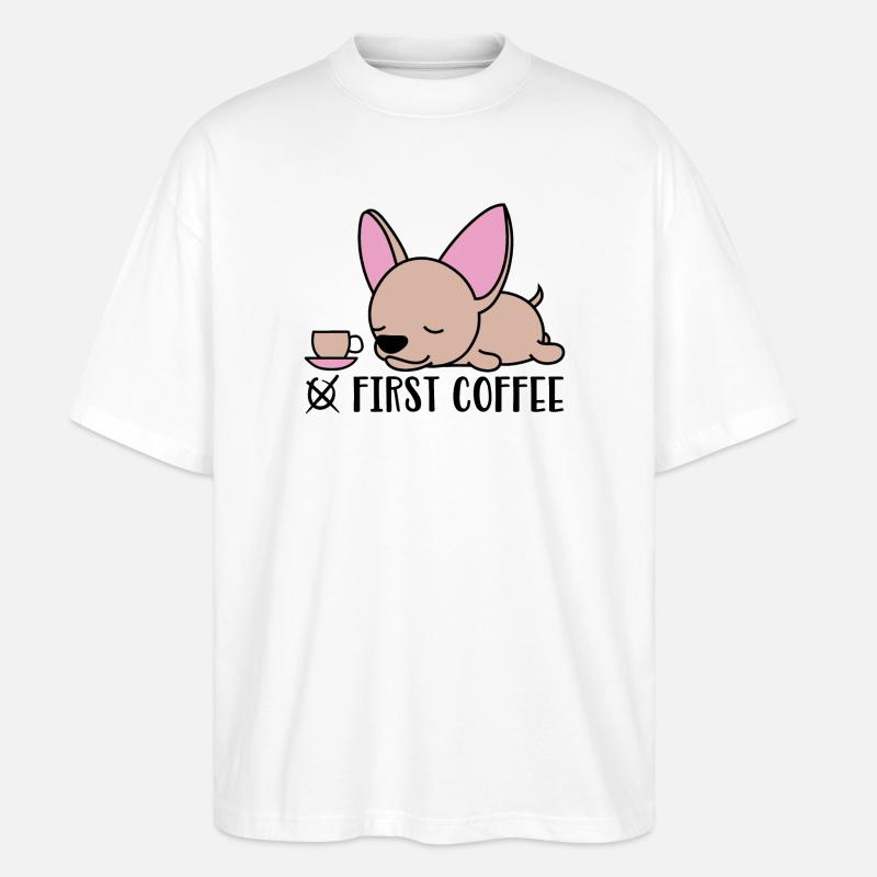 kleiner Hund - Stanley/Stella Oversized Unisex Bio T-Shirt Blaster 2.0 - Weiß