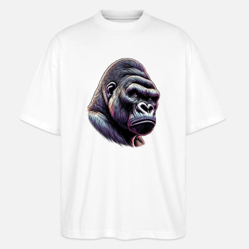 Gorilla - Stanley/Stella Oversized Unisex Bio T-Shirt Blaster 2.0 - Weiß