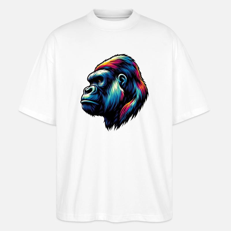 Gorilla - Stanley/Stella Oversized Unisex Bio T-Shirt Blaster 2.0 - Weiß