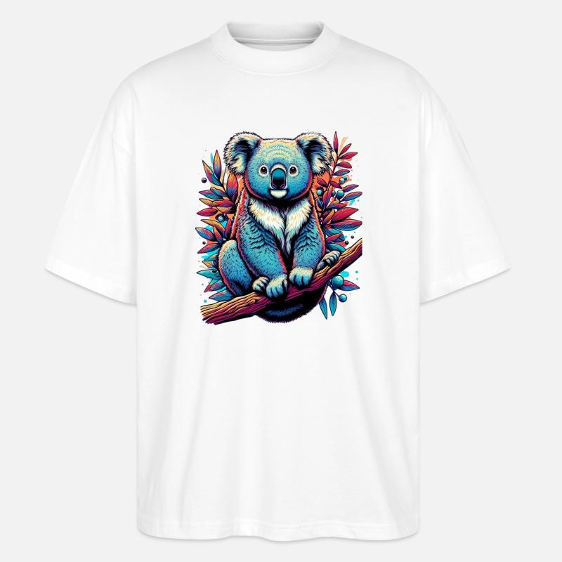 Koala - Stanley/Stella Oversized Unisex Bio T-Shirt Blaster 2.0 - Weiß