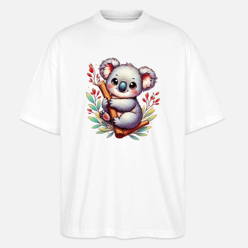 Koala - Stanley/Stella Oversized Unisex Bio T-Shirt Blaster 2.0 - Weiß