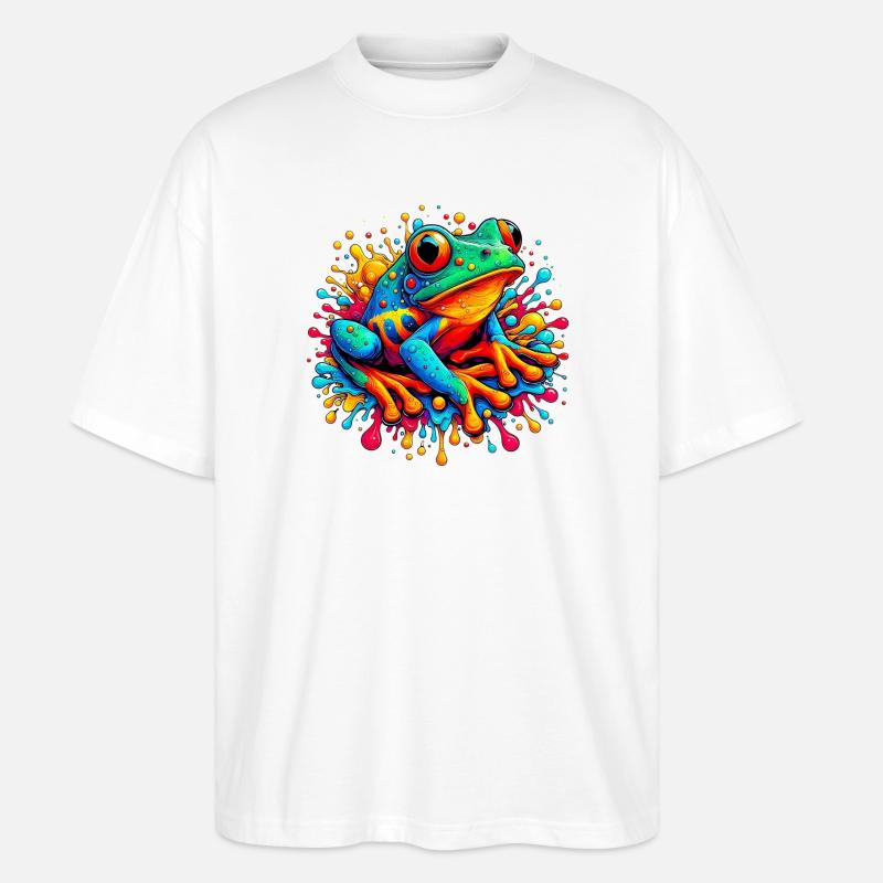 Frog - Stanley/Stella Oversized Unisex Organic T-shirt Blaster 2.0 - white