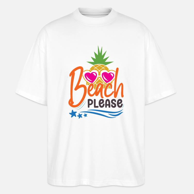 Plage s’il vous plaît - T-shirt bio Blaster 2.0 coupe oversize Stanley/Stella Unisexe - blanc