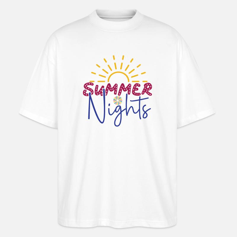 Sommernächte - Stanley/Stella Oversized Unisex Bio T-Shirt Blaster 2.0 - Weiß