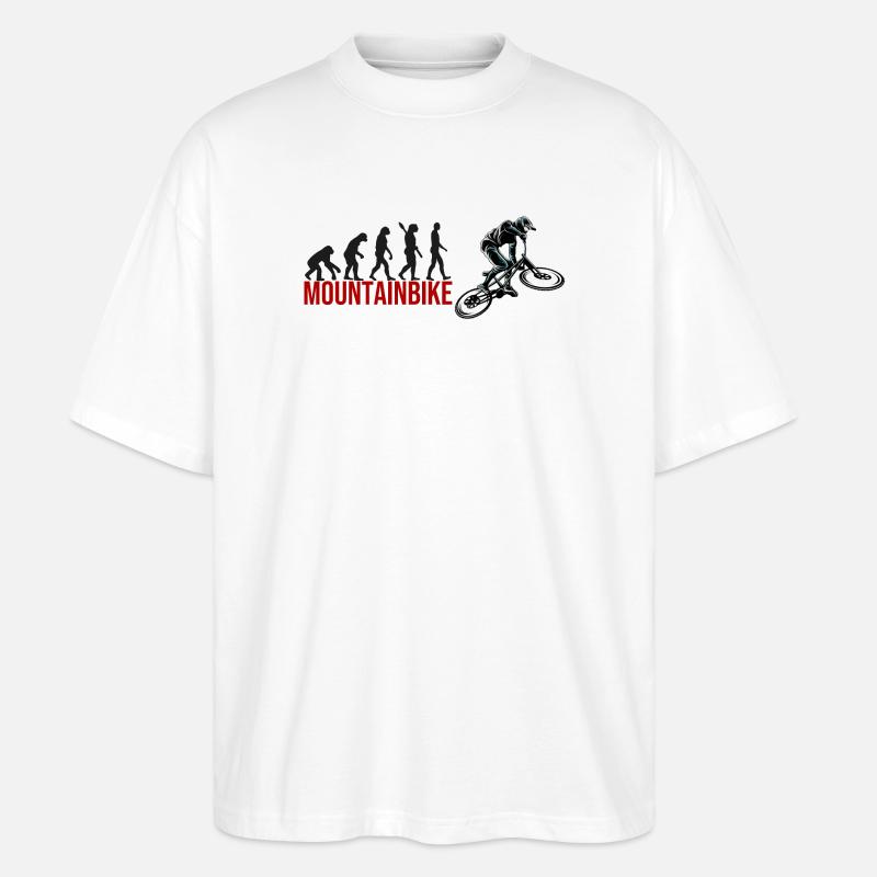 Evolution Mountainbike - Stanley/Stella Oversized Unisex Bio T-Shirt Blaster 2.0 - Weiß