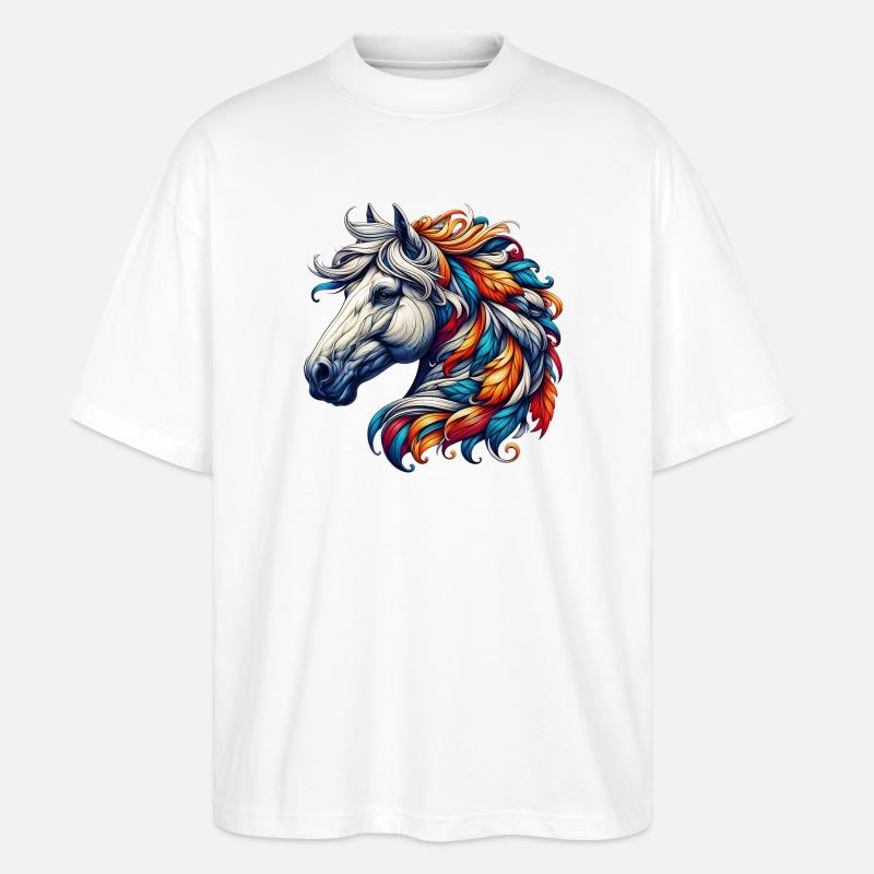 Cheval - T-shirt bio Blaster 2.0 coupe oversize Stanley/Stella Unisexe - blanc