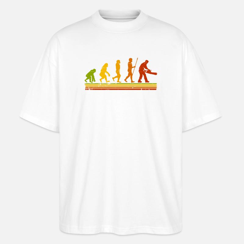 Forester Lumberjack Evolution Firewood - Stanley/Stella Oversized Unisex Organic T-shirt Blaster 2.0 - white