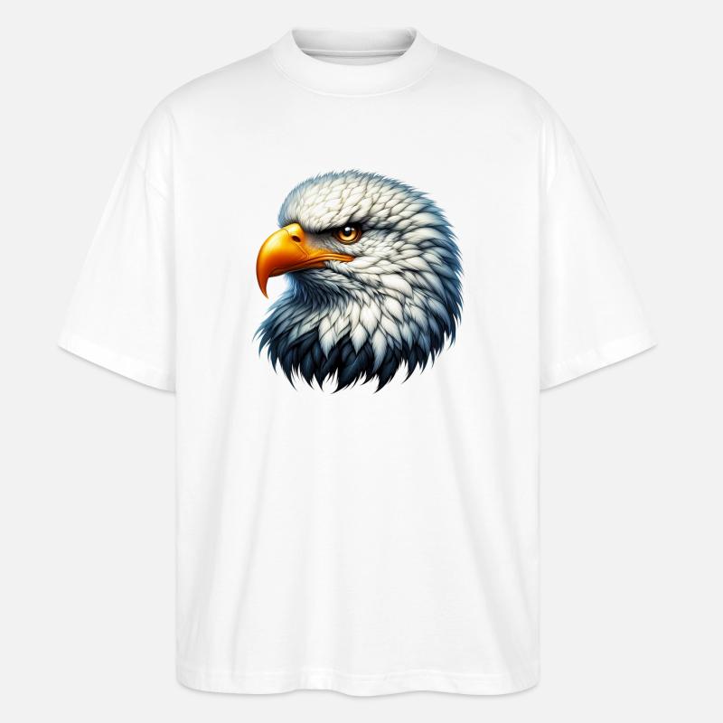 Adler - Stanley/Stella Oversized Unisex Bio T-Shirt Blaster 2.0 - Weiß