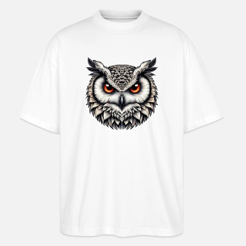 Hibou - T-shirt bio Blaster 2.0 coupe oversize Stanley/Stella Unisexe - blanc