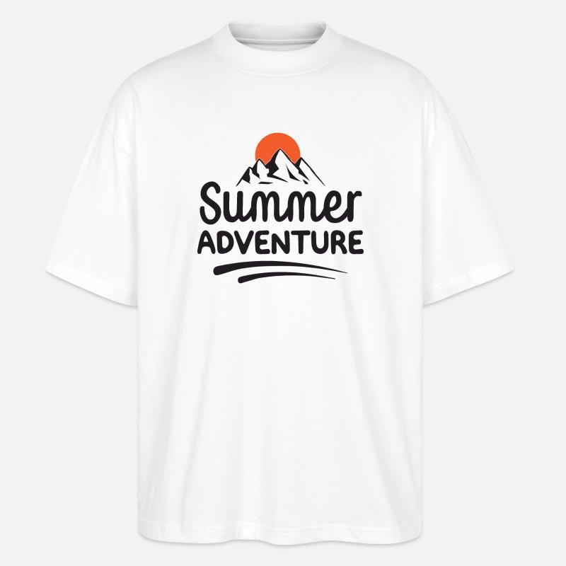 Sommer-Abenteuer - Stanley/Stella Oversized Unisex Bio T-Shirt Blaster 2.0 - Weiß