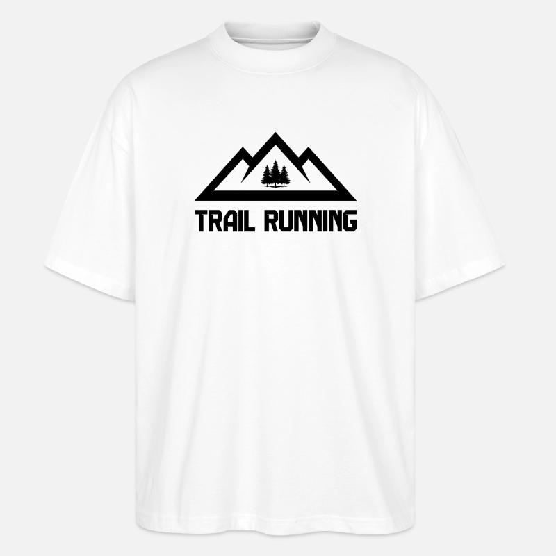 Course en sentier - T-shirt bio Blaster 2.0 coupe oversize Stanley/Stella Unisexe - blanc