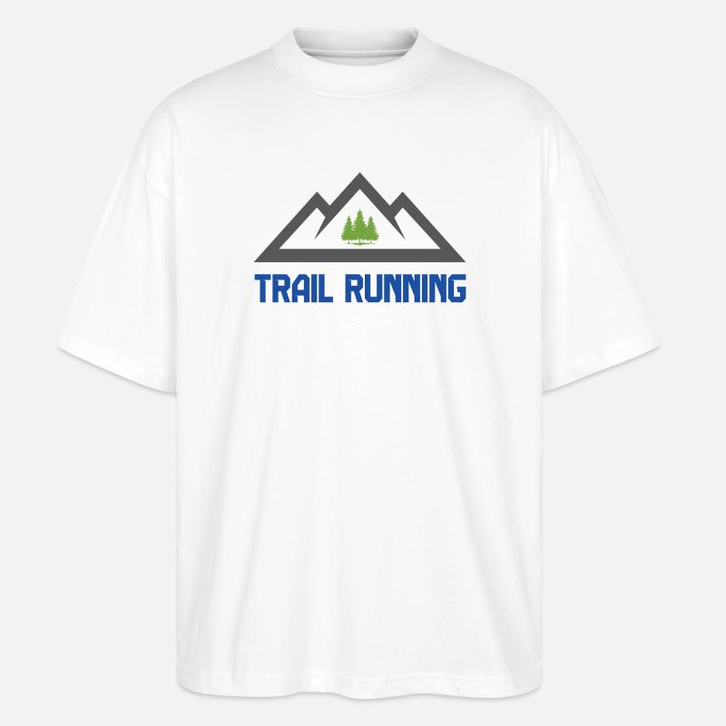 Trailrunning (Trailrunning) - Stanley/Stella Oversized Unisex Bio T-Shirt Blaster 2.0 - Weiß