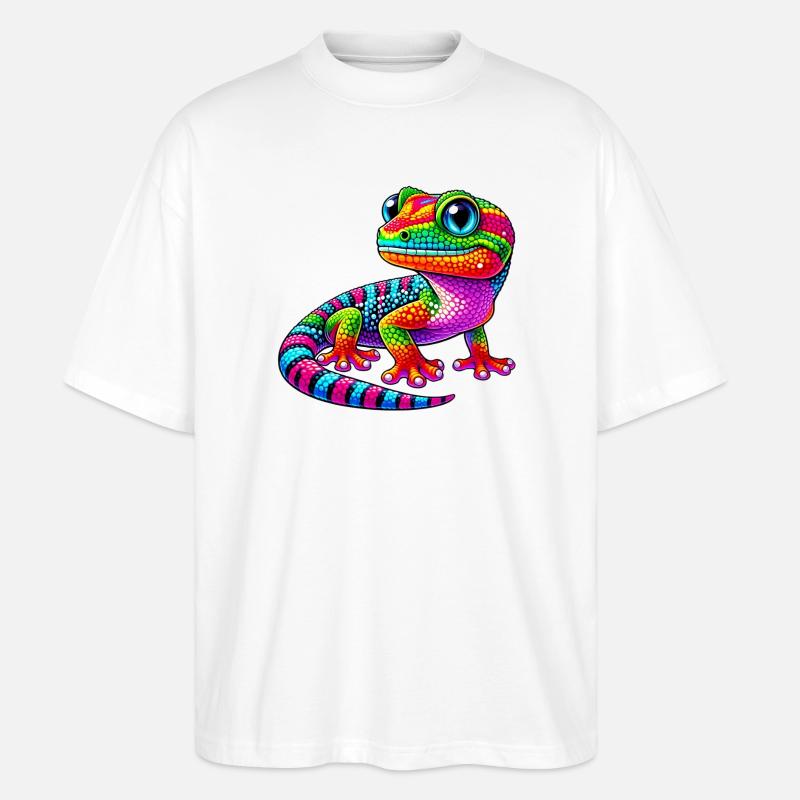 Gecko - T-shirt bio Blaster 2.0 coupe oversize Stanley/Stella Unisexe - blanc
