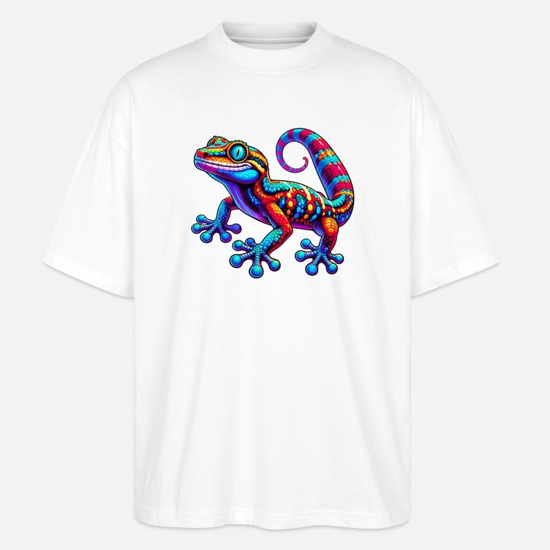 Gecko - T-shirt bio Blaster 2.0 coupe oversize Stanley/Stella Unisexe - blanc