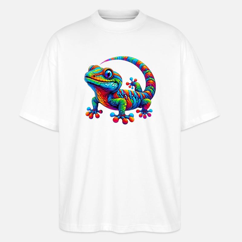 Gecko - Stanley/Stella Oversized Unisex Bio T-Shirt Blaster 2.0 - Weiß