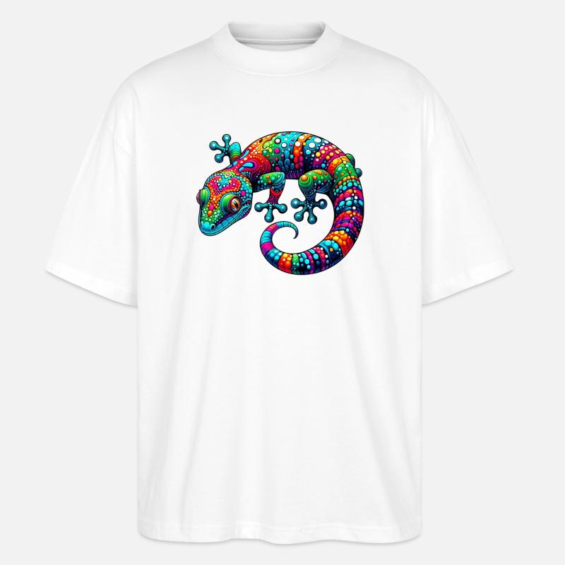 Gecko - T-shirt bio Blaster 2.0 coupe oversize Stanley/Stella Unisexe - blanc