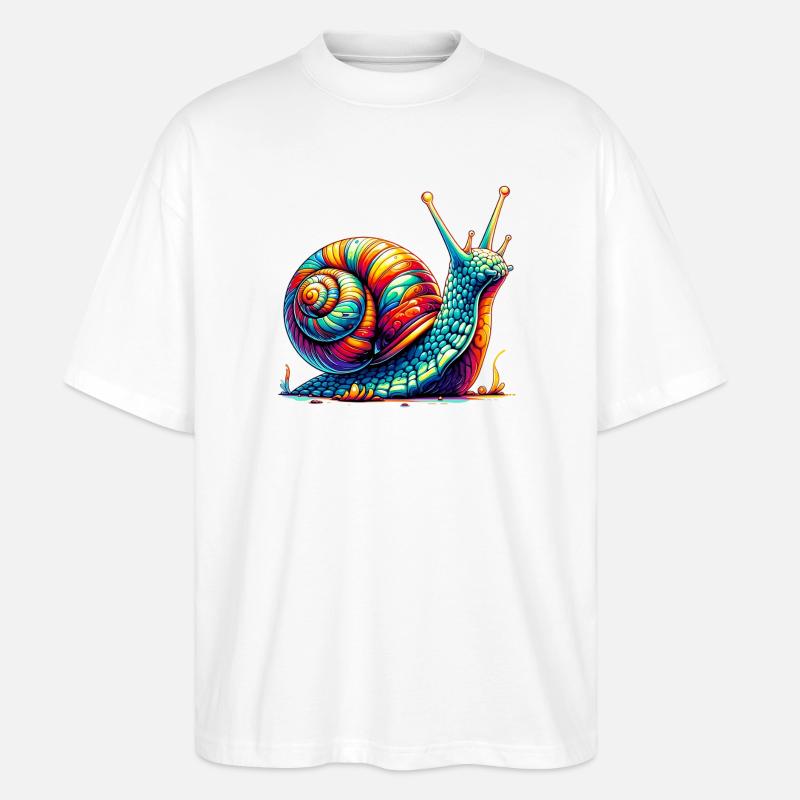Escargot - T-shirt bio Blaster 2.0 coupe oversize Stanley/Stella Unisexe - blanc