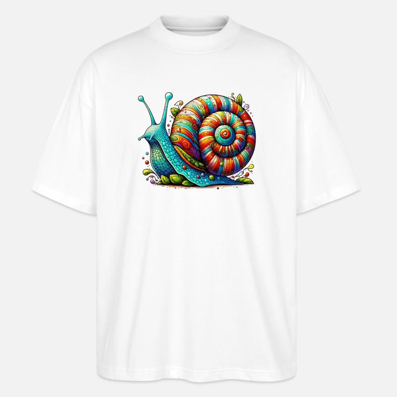 Escargot - T-shirt bio Blaster 2.0 coupe oversize Stanley/Stella Unisexe - blanc