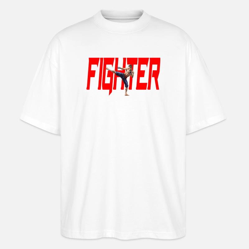 Cooles Fighter Design - MMA Fighter - Stanley/Stella Oversized Unisex Bio T-Shirt Blaster 2.0 - Weiß