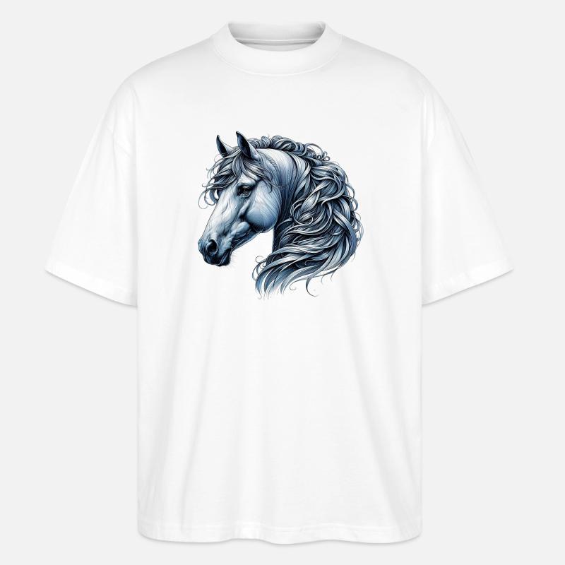 Cheval - T-shirt bio Blaster 2.0 coupe oversize Stanley/Stella Unisexe - blanc
