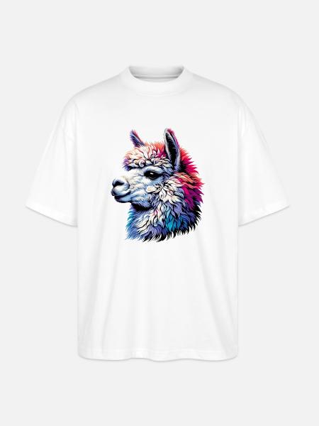 Alpaca - Stanley/Stella Oversized Unisex Organic T-shirt Blaster 2.0 - white