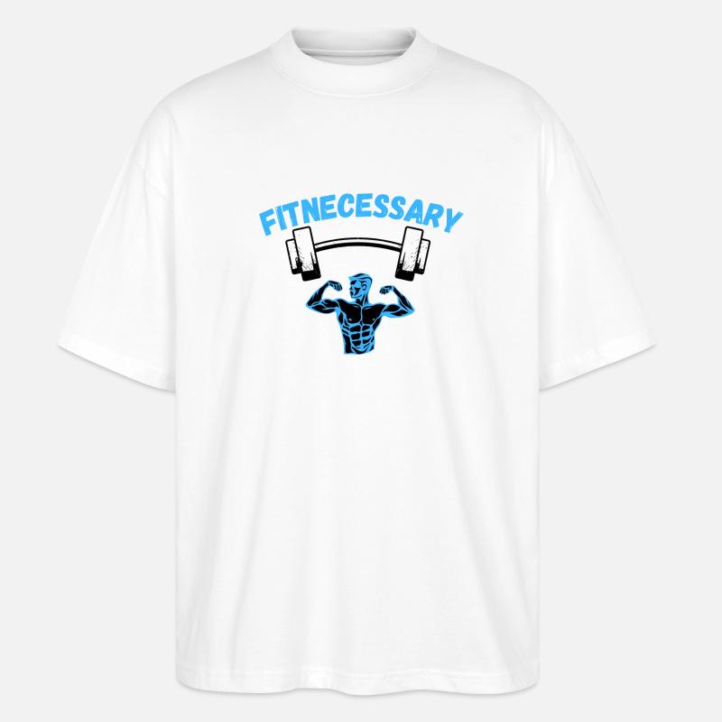 FitNecessary - Stanley/Stella Oversized Unisex Bio T-Shirt Blaster 2.0 - Weiß