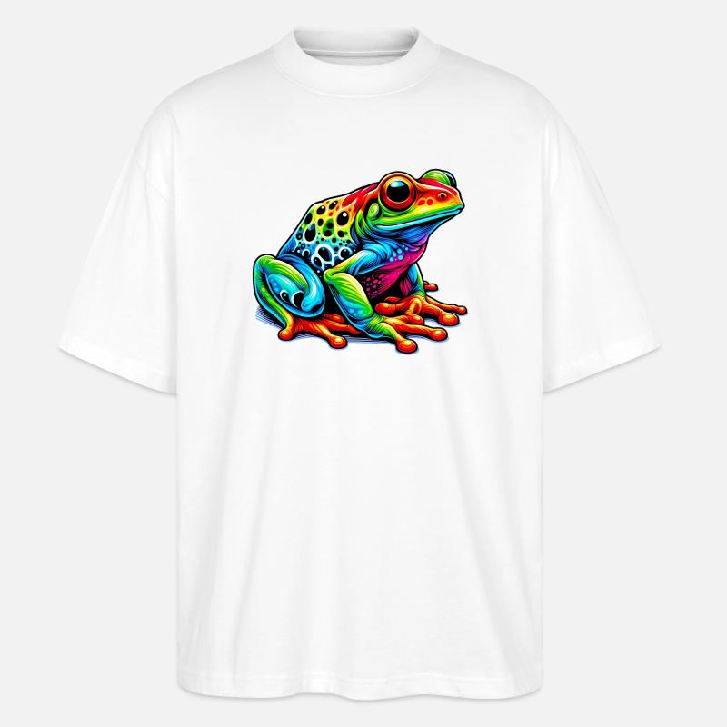 Frosch - Stanley/Stella Oversized Unisex Bio T-Shirt Blaster 2.0 - Weiß