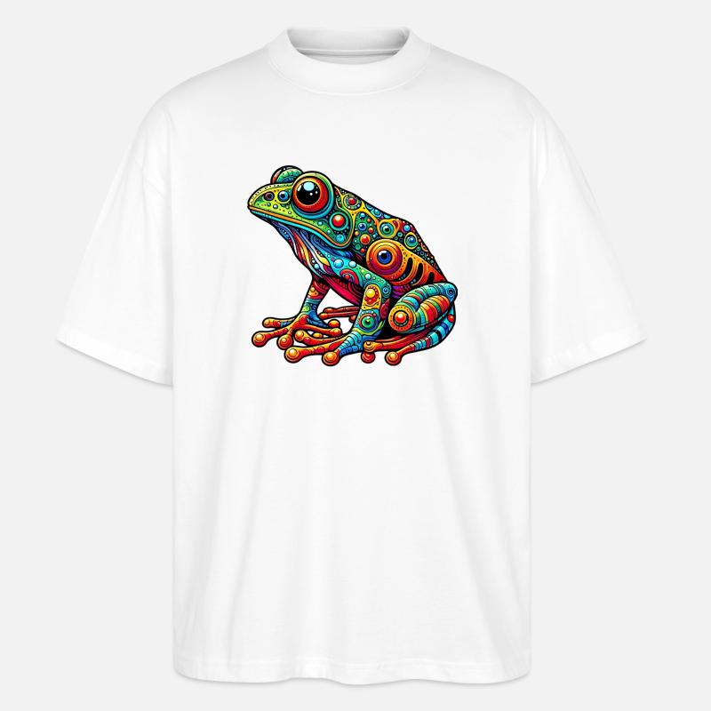 Grenouille - T-shirt bio Blaster 2.0 coupe oversize Stanley/Stella Unisexe - blanc