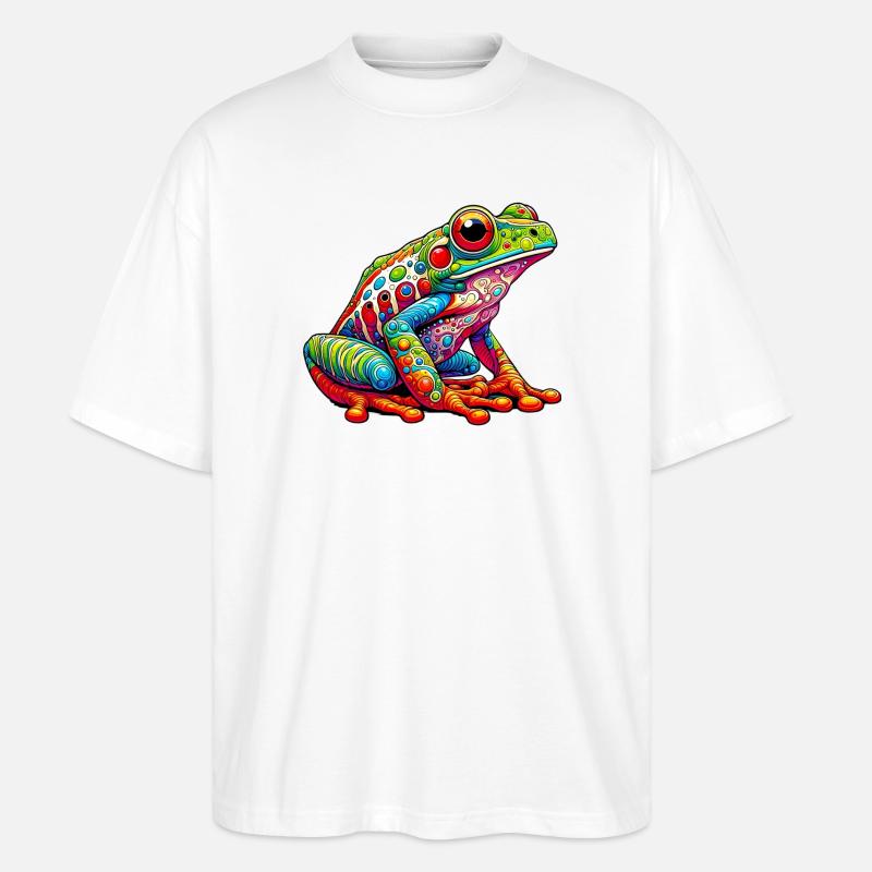 Grenouille - T-shirt bio Blaster 2.0 coupe oversize Stanley/Stella Unisexe - blanc