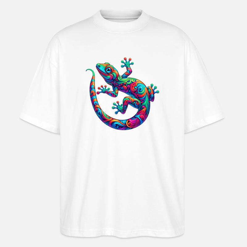 Gecko - Stanley/Stella Oversized Unisex Bio T-Shirt Blaster 2.0 - Weiß