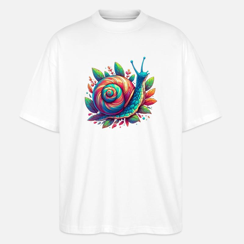 Schnecke - Stanley/Stella Oversized Unisex Bio T-Shirt Blaster 2.0 - Weiß