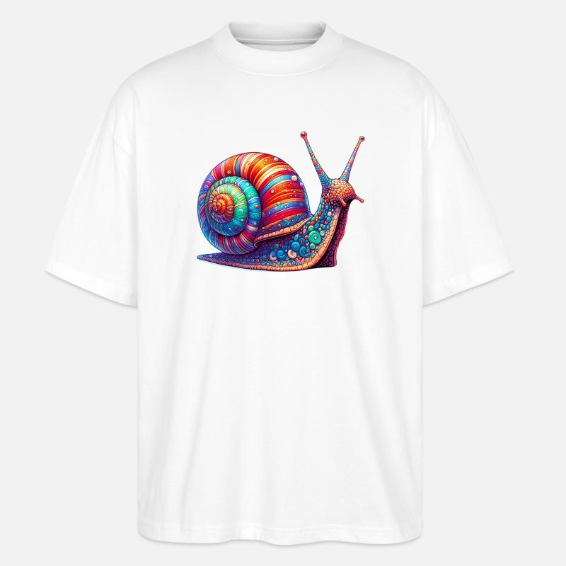 Schnecke - Stanley/Stella Oversized Unisex Bio T-Shirt Blaster 2.0 - Weiß