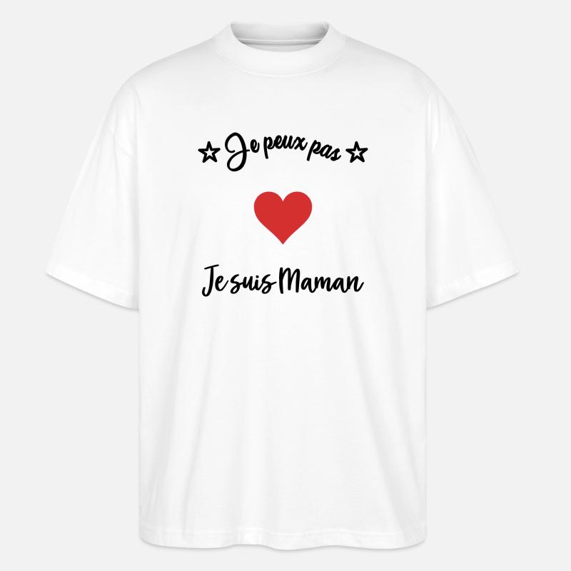 ICH KANN NICHT. MAMA - Stanley/Stella Oversized Unisex Bio T-Shirt Blaster 2.0 - Weiß
