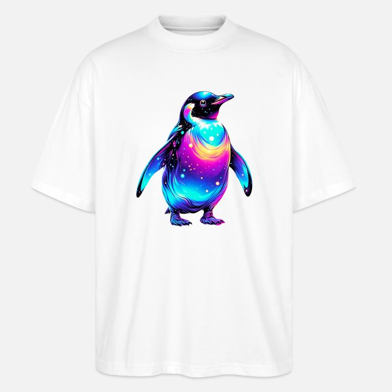 Pingouin - T-shirt bio Blaster 2.0 coupe oversize Stanley/Stella Unisexe - blanc