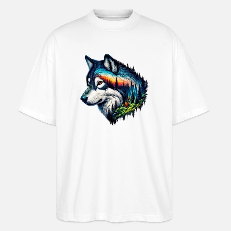Loup - T-shirt bio Blaster 2.0 coupe oversize Stanley/Stella Unisexe - blanc