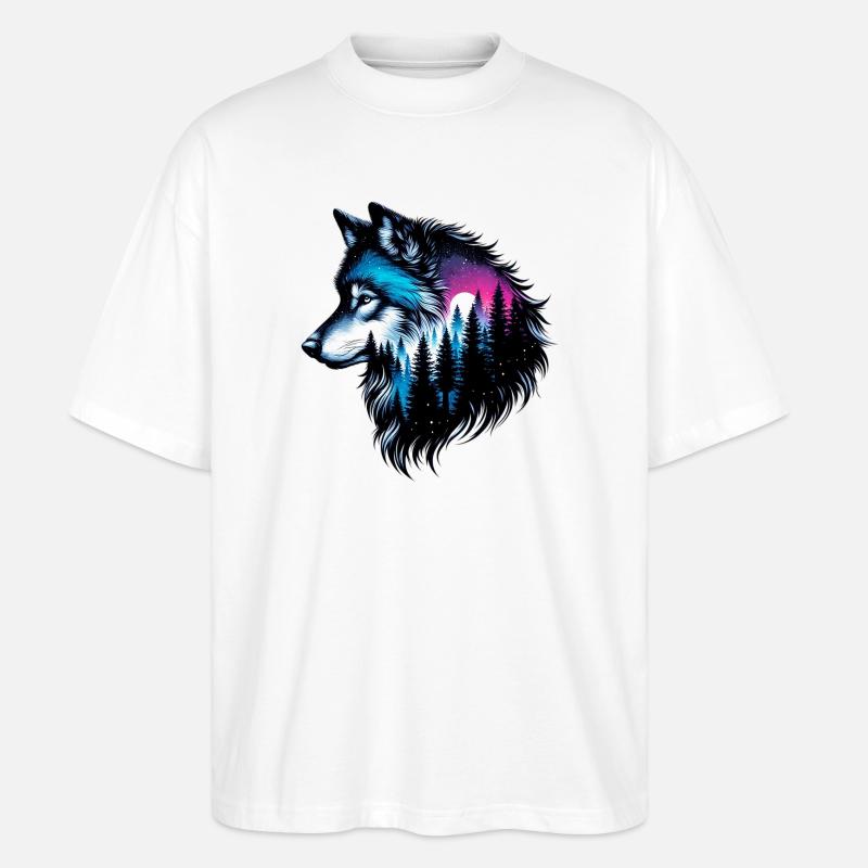 Wolf - Stanley/Stella Oversized Unisex Bio T-Shirt Blaster 2.0 - Weiß