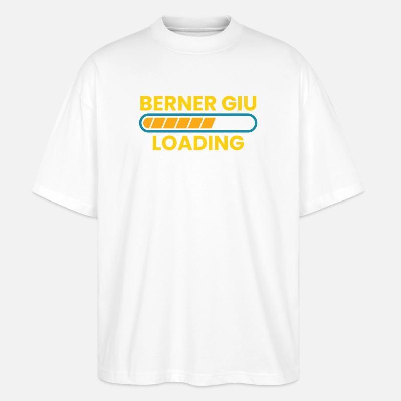 Berner Giu Loading Bern - Stanley/Stella Oversized Unisex Bio T-Shirt Blaster 2.0 - Weiß