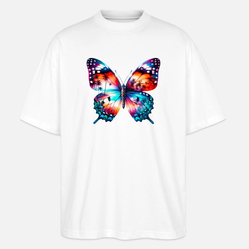 Papillon - T-shirt bio Blaster 2.0 coupe oversize Stanley/Stella Unisexe - blanc