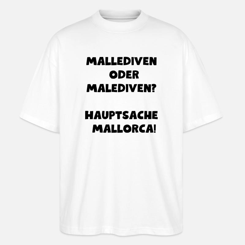 Mallediven schwarz - Stanley/Stella Oversized Unisex Bio T-Shirt Blaster 2.0 - Weiß