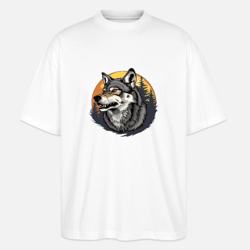 Sang de loup - T-shirt bio Blaster 2.0 coupe oversize Stanley/Stella Unisexe - blanc