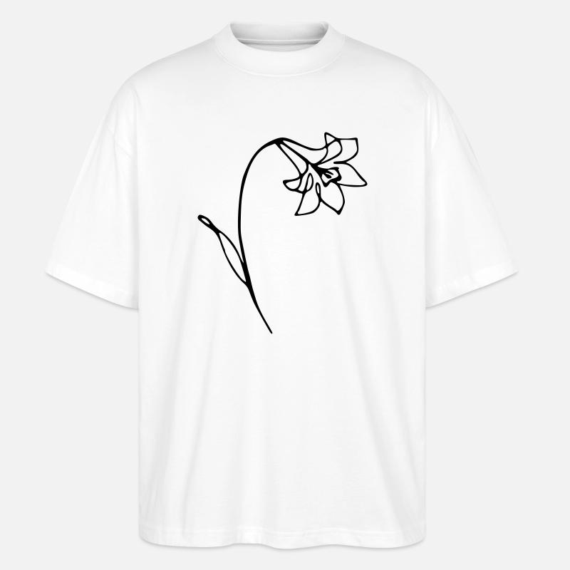 Narzisse - Stanley/Stella Oversized Unisex Bio T-Shirt Blaster 2.0 - Weiß