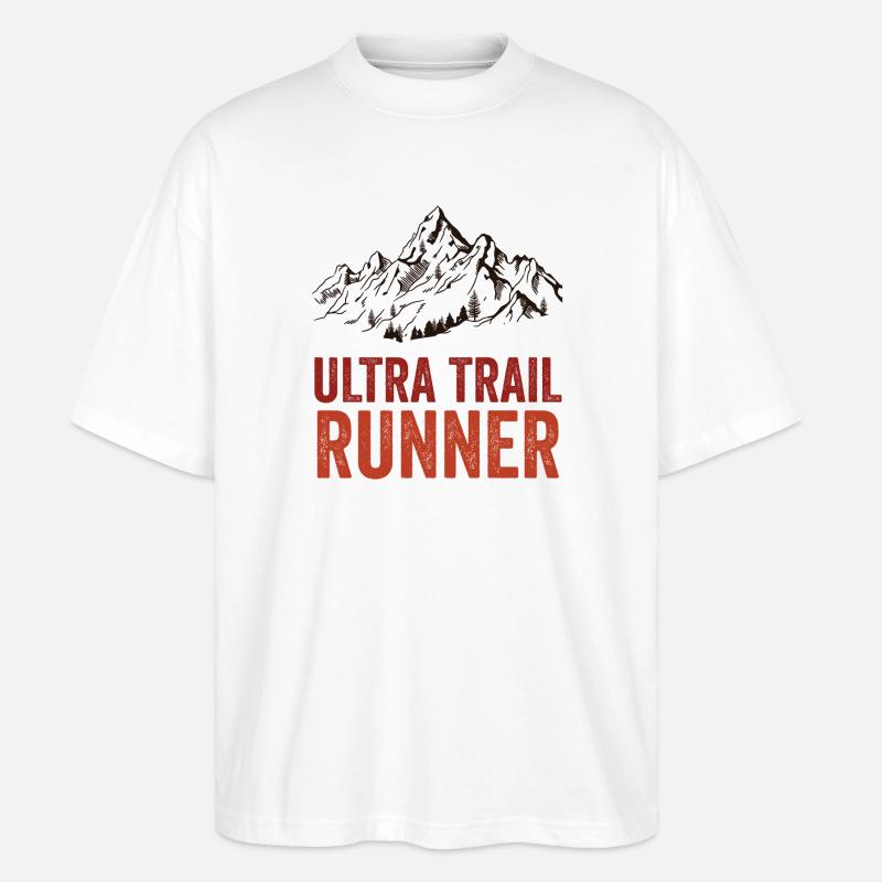 Ultra-Trailrunner - Stanley/Stella Oversized Unisex Bio T-Shirt Blaster 2.0 - Weiß