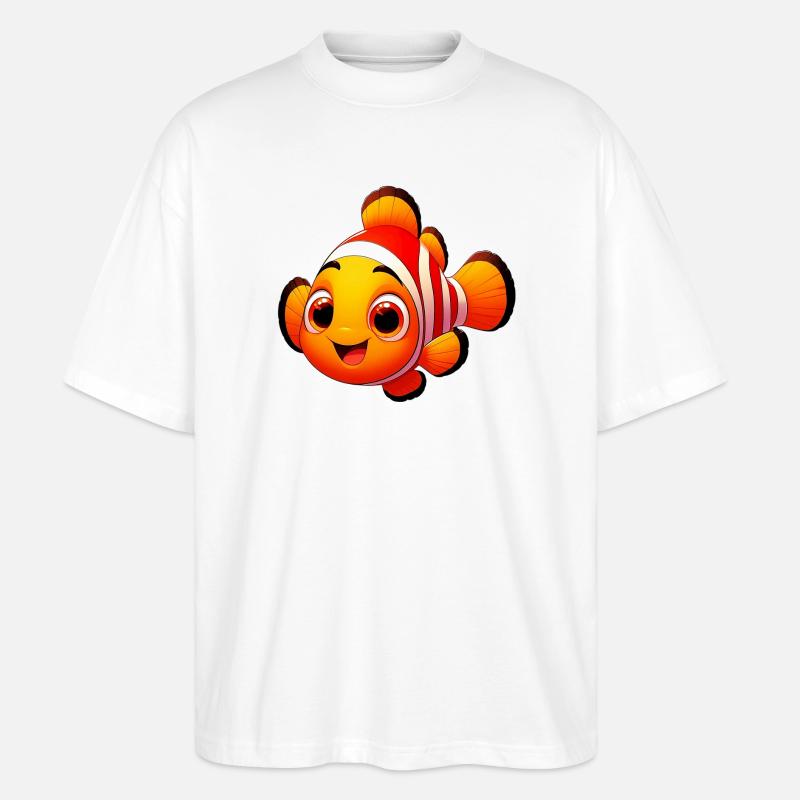 Clownfisch - Stanley/Stella Oversized Unisex Bio T-Shirt Blaster 2.0 - Weiß