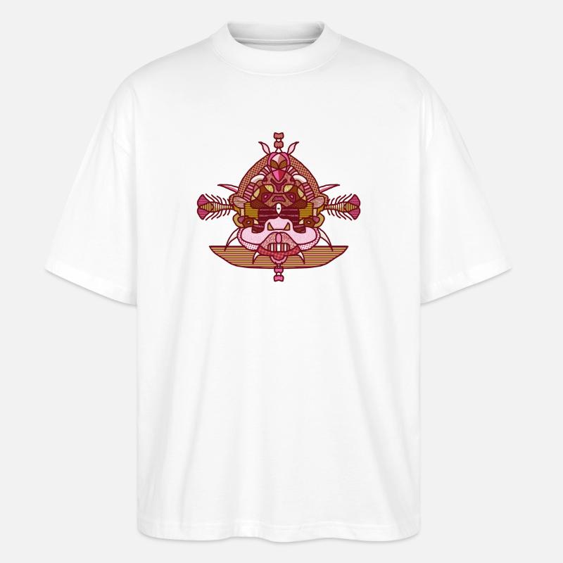 Tatouage couleur - T-shirt bio Blaster 2.0 coupe oversize Stanley/Stella Unisexe - blanc