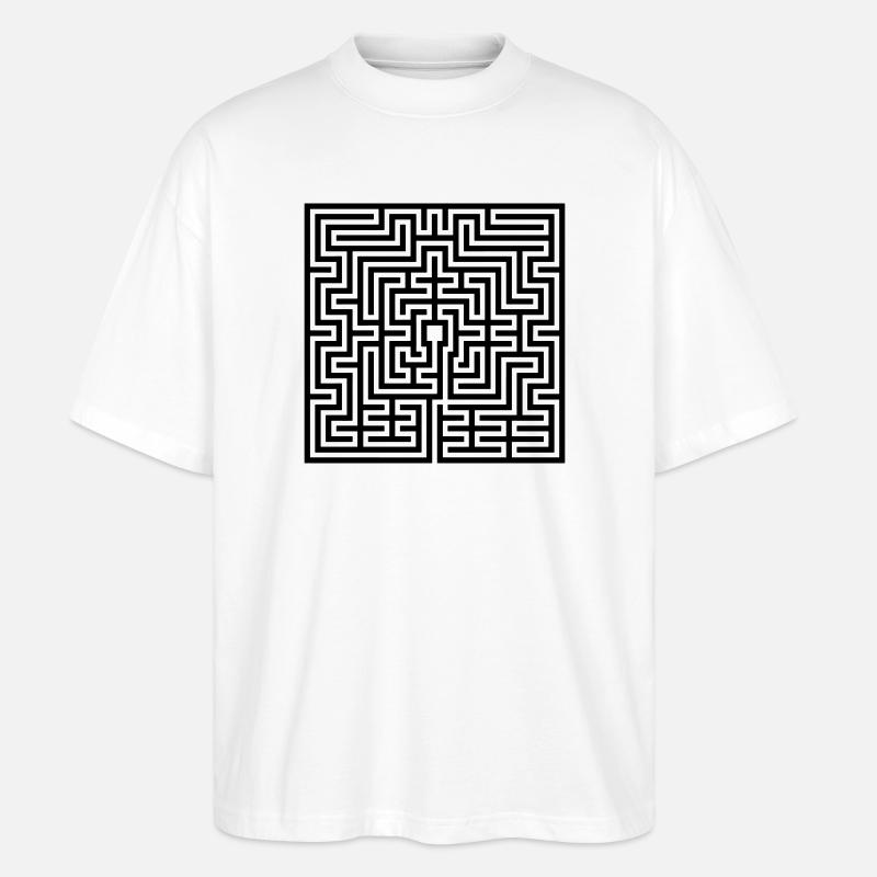 Labyrint - Stanley/Stella Oversize Unisex Øko T-shirt Blaster 2.0 - hvid