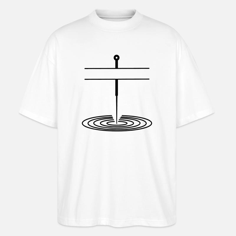 Bannière de nom de logo d’acupuncture - T-shirt bio Blaster 2.0 coupe oversize Stanley/Stella Unisexe - blanc
