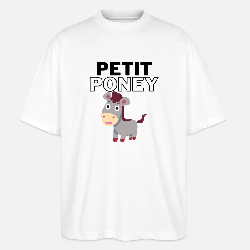 Kleines Pony - Stanley/Stella Oversized Unisex Bio T-Shirt Blaster 2.0 - Weiß
